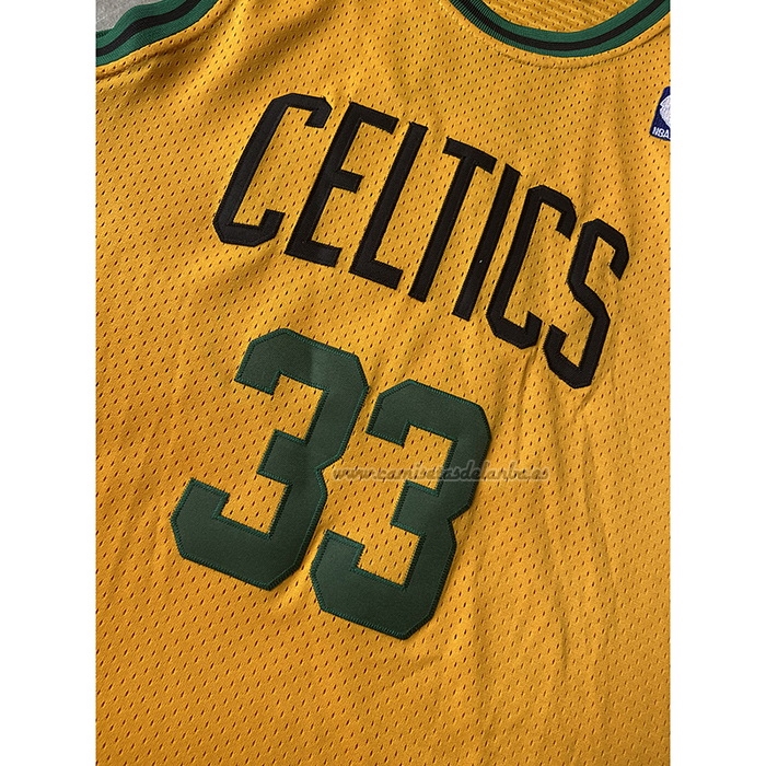 Camiseta Boston Celtics Larry Bird NO 33 Mitchell & Ness 1985-86 Amarillo